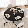 Nasitip 47" Round Industrial Dining Table for 4–6, Rustic Wooden Kitchen Table with Sturdy Metal Frame (No Chairs) - 2 of 3