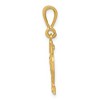 Black Bow Jewelry 14k Yellow Gold, Varsity Collection, Small D/C Pendant Number 22 - 2 of 4