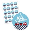 Big Dot of Happiness Railroad Party Crossing - Steam Train Birthday Party or Baby Shower Favor Gift Tags (Set of 20) - 2 of 4