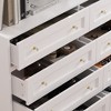 Famapy 8 Drawer Horizontal Dresser Swivel Cabinet Multifunctional White Dresser Bedroom - 4 of 4
