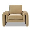 Mason 40" Arched Arm Chair, Camel Brown Beige Performance Velvet - 4 of 4