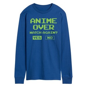Men's - Instant Message - Anime Over Yes No Long Sleeve Graphic T-Shirt - 1 of 4