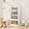 SeaCamel Kids 4-Tier Open Shelf Bookcase - White Book Organizer & Toy Storage Cabinet, Perfect for Children’s Bedroom, Playroom & Nursery - 2 of 4