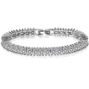 Hollywood Sensation Princess Cut Cubic Zirconia Tennis Bracelet - 1 of 4