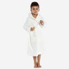 Leveret Kids Fleece Solid Color Hooded Robe - 4 of 4