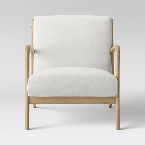 Cream boucle armchair new arrivals