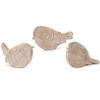 Etched Bird Decor Set – 4"H Resin Bird Accents Neutral Brown and White Home Decor (Set of 3) by Melrose - 3 of 3