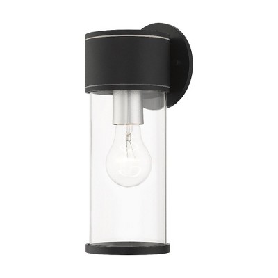 Livex Lighting Atlantic 1 - Light Wall Light in  Textured Black/Antique Silver