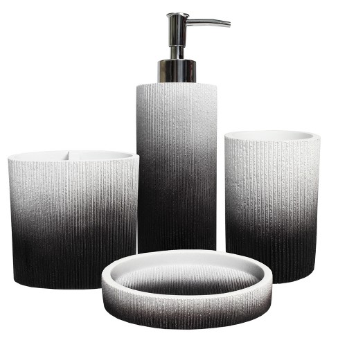 Sweet Home Collection Bathroom Accessories Collection Unique Decorative  Beautiful Designs Bath Décor, 4 Piece Set, Urbana