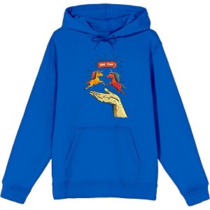 Hold Your Horses Humor Adult Long Sleeve Hoodie - 1 of 2
