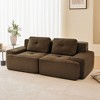 82'' Corduroy L-Shaped Modular 2-Seater Sofa with Deep Seat, Tufted Design and No Assembly Required - 2 of 4