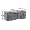 43.7" Storage Ottoman Bench, Velvet End of Bed Storage Bench, Upholstered Flip Top Entryway Bench, Foot Rest Stool for Living Room Bedroom - 3 of 4