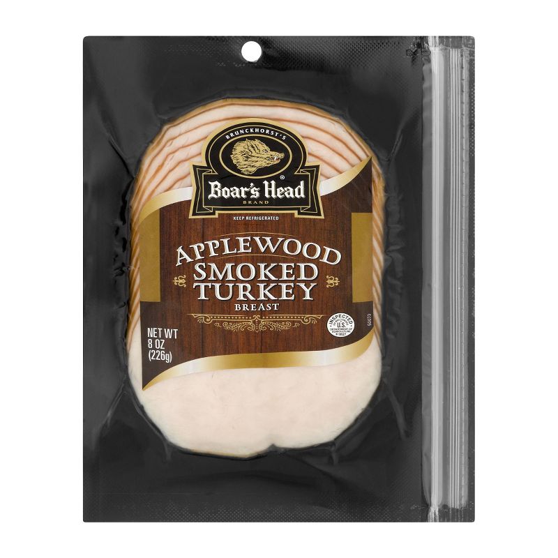 Boar&#39;s Head Sliced Applewood Smoked Turkey - 8oz, 1 of 5