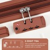 Luggage Expandable Suitcase 3 Piece Set, Luggage Set of 3 Piece Suitcase with Spinner Wheels, Hardshell Luggage 3 Piece Set White and brown - 3 of 4