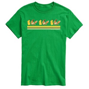 Men's - Pokémon - Pikachu Evee Retro Short Sleeve Graphic T-Shirt - 1 of 4