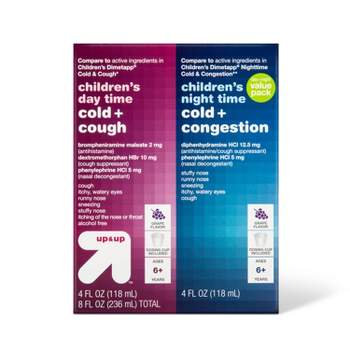 Children's Multi-Symptom Day & Night Cold Relief Liquid - Grape - 2pk/4 fl oz - up & up™