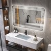 Costway Rectangle Bathroom LED Mirror Wall Mounted 3-Color Dimmable Touch Switch Makeup - 2 of 4