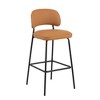 New Classic Furniture,Blythe Vegan Leather Bar Chair in Orange (Set of 2) - 2 of 4