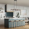 Dewdrop Modern Sputnik Chandelier, 6-Light Black Pendant Ceiling Light with Smoked Glass Globe Shades for Dining Room - 4 of 4