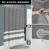 LunaLulinlk Easy Hang Waffle Stripe Premium Fabric Shower Curtain - 2 of 4
