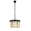 Elegant Lighting Sydney 3 light Polished nickel Pendant Golden Teak (Smoky) Royal Cut Crystal - 3 of 4