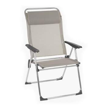Lafuma Alu Cham Folding, Adjustable 5-Position Reclining Outdoor Mesh Sling Chair for Camping, Beach, Backyard, and Patio, Siegle