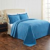 Waves Cotton Matelasse Decorative Bedspread and Pillow Sham Set by Blue Nile Mills - 2 of 4