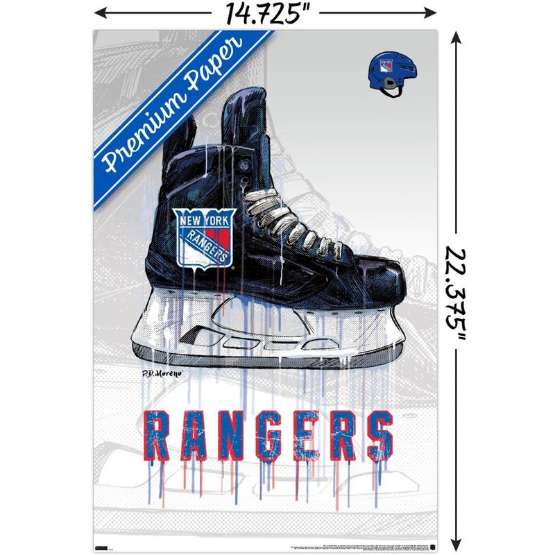 Trends International NHL New York Rangers - Drip Skate 21 Unframed Wall Poster Prints, 3 of 7