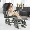 Tangkula Rocking Chair Baby Nursery Chair Glider with Ottoman &Storage Pocket - 2 of 4