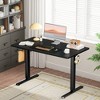 MAYEERTY 55in Computer Desk with Storage, Modern Writing Desk with Fabric Drawers for Home Office, Black - 3 of 4