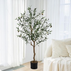 Artificial Olive Trees,  for Home Office Living Room Decoration, Indoor Fake Potted Trees with Natural Wood Trunk and Lifelike Fruits - 1 of 4