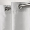 Exclusive Home Chateau Striped Faux Silk Grommet Top Curtain Panel Pair, 54"x96", Black Pearl - 3 of 3