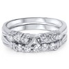 Pompeii3 3/4ct Prong Diamond Ring Set 14K White Gold - 4 of 4
