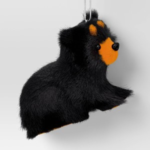 3.5" Christmas Faux Fur Animals Black Bear - Wondershop™ - 1 of 3