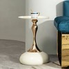 NicBex Modern Set of 2 Round Side Tables with Unique Vase Base Design for Living Room and Lounge - 2 of 4