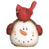 Transpac Set of 3 Resin Snowman and Cardinal Figurines - Charming Christmas Decorative Objects for Holiday Cheer - 3 of 4
