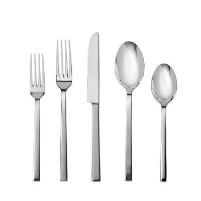 20pc Stainless Steel Dragonfly Silverware Set Black - Fortessa Tableware  Solutions