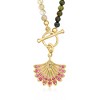 Ross-Simons 3.5-4mm Multicolored Tourmaline Bead Charm-Compatible Toggle Necklace in 18kt Gold Over Sterling - 3 of 4