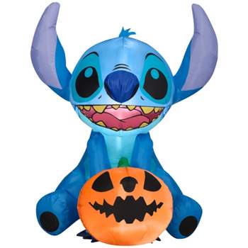 Gemmy Airblown Inflatable Stitch w/JOL Disney, 3 ft Tall, Multi