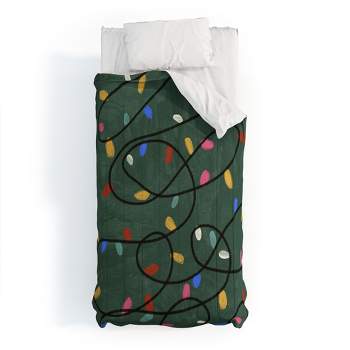 Gigi Rosado Christmas fairy lights Comforter + Pillow Sham(s) - Deny Designs