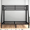 Twin Over Full Metal Bunk Bed Frame with Guardrails and Under-Bed Storage, Noise-Free Design for Teens and Adults,kids bed - 4 of 4