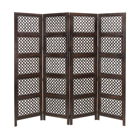 Glam Metal And Acrylic Room Divider Screen Gold - Olivia & May