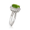 Ross-Simons 1.90 Carat Peridot and Diamond-Accented Ring in Sterling Silver - 3 of 4