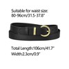 INSPIRE CHIC Women PU Leather Belts Bronze Metal Pin Buckle Thin Waist Belts for Jeans Dress - 3 of 4