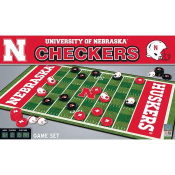 MasterPieces Officially licensed NCAA Nebraska Cornhuskers Checkers Board Game for Families and Kids ages 6 and Up
