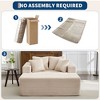 61" Oversized Chaise Lounge Chair, Comfy Corduroy Lounge Sofa with 4 Pillows, No Assembly Required, Cozy Sleeper Sofa Bed for Living Room Apartments - 4 of 4