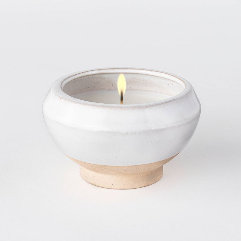 11oz Textured Ceramic Jar Candle Sandalwood &#38; Tobacco - Threshold&#8482; designed with Studio McGee, 3 of 10