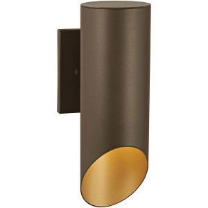 Minka Lavery Modern Outdoor Wall Light Fixture Sand Bronze 12 1/2" Gold Shade Interior for Post Exterior Deck Porch Yard Patio - 1 of 2