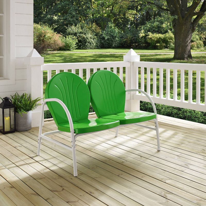 Griffith Outdoor Loveseat - Kelly Green - Crosley, 5 of 11