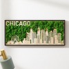 Moss Wall Decor, Iron Moss City Metal Wall Art, Rectangular Photo Framed Moss Wall Decor - 2 of 4